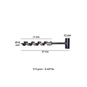 Delme Çapı 18 Mm Bushcraft İsveç El Burgusu Boyunduruk İsveç Ocağı Outdoor Kamp Ekipmanı