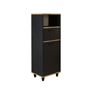 Roomart Çamaşır Sepetli Banyo Dolabı, Çok Amaçlı Çekmeceli Dolap 45 Cm