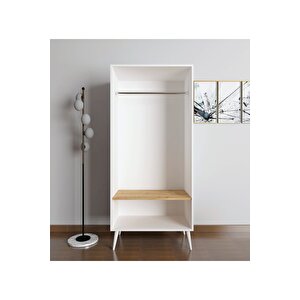 Riva Elbise Dolabı / Iki Kapaklı Çekmeceli Dolap / Gardırop
