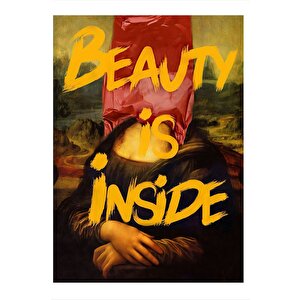 Güzellik İçinde Monalisa Desenli Mdf Tablo 25cmx 35cm 25x35 cm