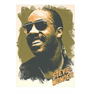 Stevie Wonder Model Ahşap Tablo 50cmx 70cm 50x70 cm