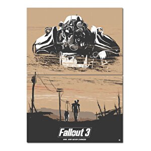 Fallout 3 Dekoratif Ahşap Tablo 70cmx 100cm 70x100 cm