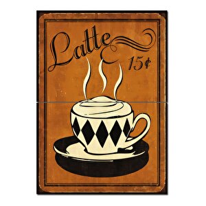 Latte Kahve Temalı Dekoratif Mdf Tablo 70cmx 100cm