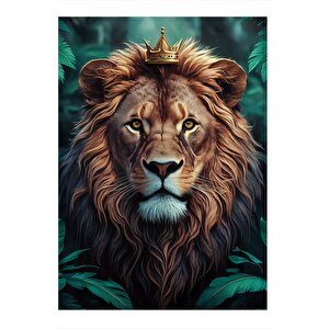 Kral Aslan Kafası Mdf Tablo 25cmx 35cm 25x35 cm
