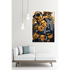 Biggie Notorious 2pac Jay-z N.w.a Desenli Mdf Tablo 70cmx 100cm 70x100 cm