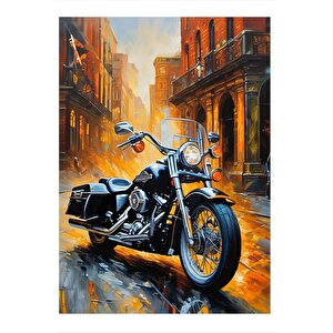 Chopper Motosiklet Mdf Tablo 35cm X50cm 35x50 cm