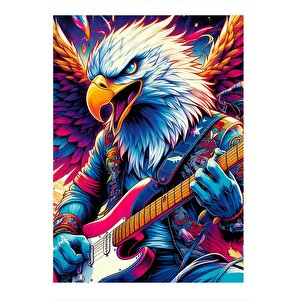 Fender Gitarlı Kartal Hediyelik Mdf Tablo 35cm X50cm