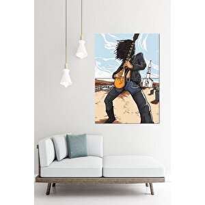 Slash Gitarist Model Mdf Tablo 70cmx 100cm 70x100 cm