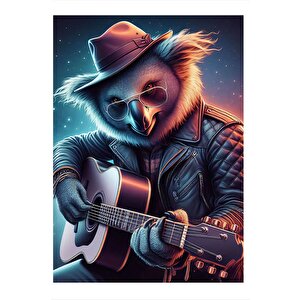 Gitarcı Koala Dekoratif Ahşap Tablo 25cmx 35cm 25x35 cm
