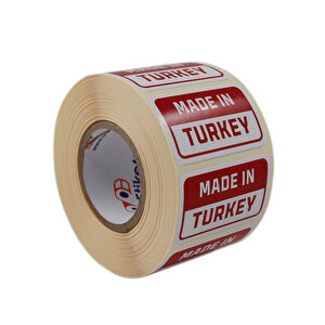 Made In Turkey Etiketi, 50mm X 30mm 1000 Adet