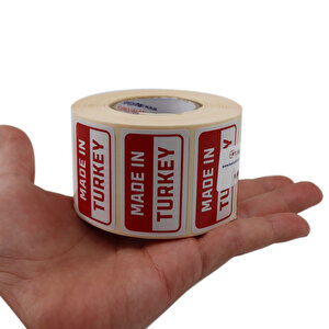 Made In Turkey Etiketi, 50mm X 30mm 1000 Adet