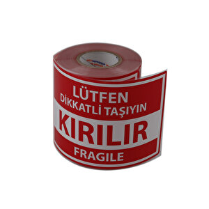 Büyük Boy Dikkat Kırılır Etiketi(fragile Label) 100mm X 150mm 250 Adet