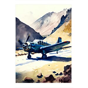 A6m Zero Uçak Landing Art Mdf Poster 25cmx 35cm 25x35 cm