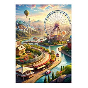 Dönme Dolap  Ve Lunapark Modern Mdf Tablo 25cmx 35cm 25x35 cm