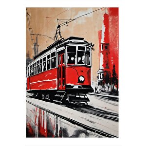 Taksim Tramvayı Hediyelik Mdf Tablo 35cm X50cm 35x50 cm