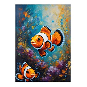 Palyaço Balıkları Art Mdf Tablo 25cmx 35cm 25x35 cm