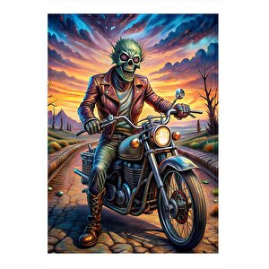 Walking Dead Motorcu Model Mdf Tablo 35cm X50cm 35x50 cm
