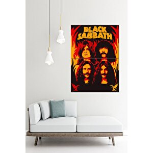 Black Sabbath Modern Ahşap Tablo 70cmx 100cm 70x100 cm