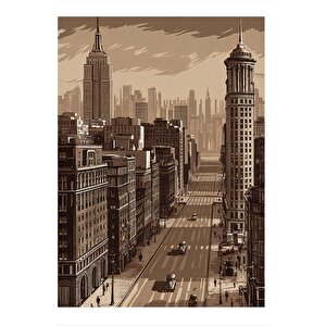 Bir Zamanlar 5 Cadde Hediyelik Mdf Tablo 35cm X50cm 35x50 cm