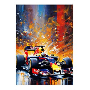 Formula 1 Arabası Çizimi Model Mdf Tablo 35cm X50cm 35x50 cm