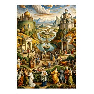 Ütopik Dünya Art Mdf Poster 25cmx 35cm 25x35 cm