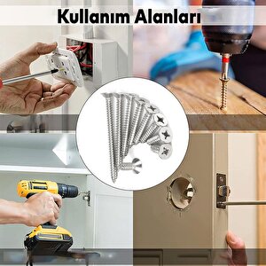 Sunta Vidası Sivri Uçlu Tahta Ağaç Mobilya Ayak Kulp Vidası 3.5x18 Mm Paket 1000 Adet