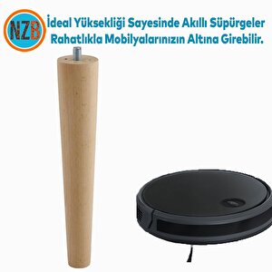 Ahşap Mobilya Koltuk Kanepe Sehpa Masa Ayağı Ayakları M8 Civatalı 25 Cm + Bağlantı Aparatlı 8'li Set