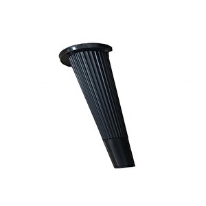 4 Adet Stil Açılı Konik Plastik Mobilya Ayak Siyah 16 Cm Koltuk Ayağı