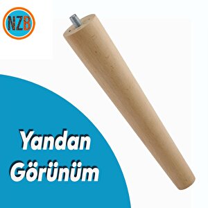Ahşap Ayak Mobilya Koltuk Kanepe Sehpa Masa Ayağı Ayakları M8 Civatalı 20 Cm + Bağlantı Aparatlı (8'li Set)