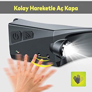 Kafa Lambası Sensörlü Ledli Şarjlı Pilli Kamp Kafa Feneri El Feneri 5+3 W 350 Lümen