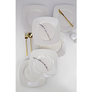 Terra 6’lı Porselen Servis Tabağı Seti 27 Cm Krem – Tl4034545 C320.225