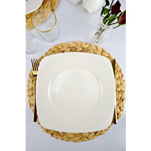 Digithome Terra 6’lı Porselen Servis Tabağı Seti 27 Cm Krem – Tl4034545 C320.225