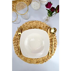Digithome Terra 6’lı Porselen Çukur Yemek Tabağı Seti 21 Cm Krem – Tl4034620 C320.225