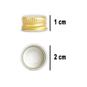 6’lı 50 Ml Gold Metal Kapaklı Cam Zencefil Shot Şişesi Söz Nişan Hediyelik Kolonya Şişesi C1-1-149