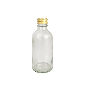 Digithome 6’lı 50 Ml Gold Metal Kapaklı Cam Zencefil Shot Şişesi Söz Nişan Hediyelik Kolonya Şişesi C1-1-149