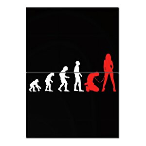 Insanlığın Evrimi Ve Evlilik Hediyelik Ahşap Tablo 70cmx 100cm 70x100 cm