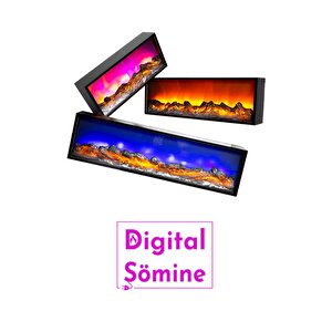 Digital Şömine - 150x30 Cm Elektrikli Şömine