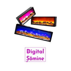 Digital Şömine - 90x30 Cm Elektrikli Şömine