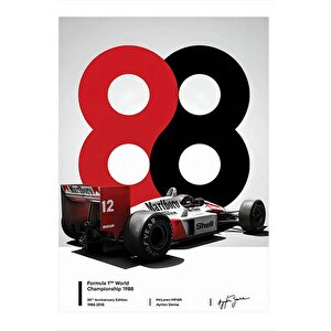 Ayrton Senna Art Mdf Poster 50cmx 70cm 50x70 cm