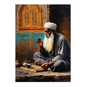 Osmanlıda Yaşlı Bir Adam Mdf Poster 25cmx 35cm 25x35 cm