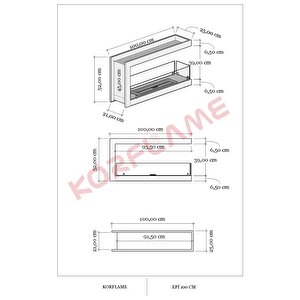 Korflame Epi 100 Cm Bioetanol Şömine