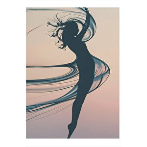 Dansçı Kız Desenli Ahşap Tablo 35cm X50cm 35x50 cm
