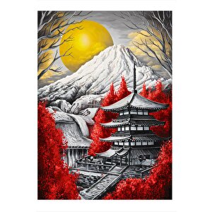 Japonya Modern Ahşap Tablo 25cmx 35cm 25x35 cm