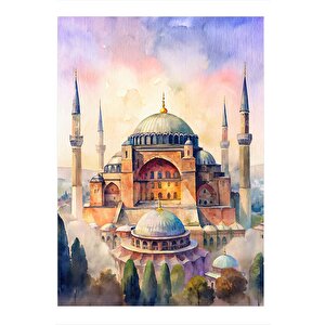 Eski Zamanlarda Ayasofya Art Mdf Tablo 35cm X50cm 35x50 cm