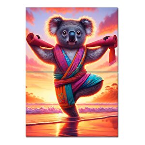 Yoga Yapan Koala Desenli Mdf Tablo 70cmx 100cm