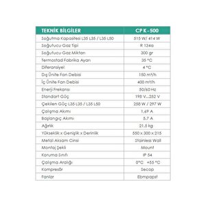 500w İç/dış Ortam Pano Kliması