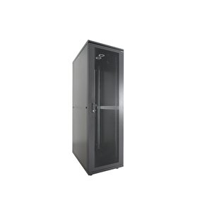 42u 600x1000mm 19'' Dikili Tip Server Rack Kabinet Siyah 2 Yıl Üretici Garantili