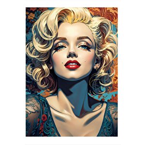 Marilyn Monroe Model Ahşap Tablo 35cm X50cm 35x50 cm
