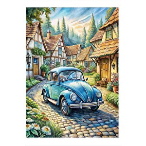 Volkswagen Ve Şehir Model Mdf Tablo 35cm X50cm 35x50 cm
