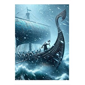 Viking Gemisi Tasarım Mdf Tablo 25cmx 35cm 25x35 cm